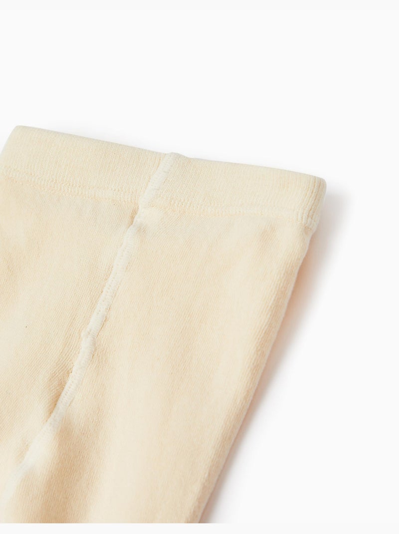Leotardos de punto antipilling Crudo - Kiabi