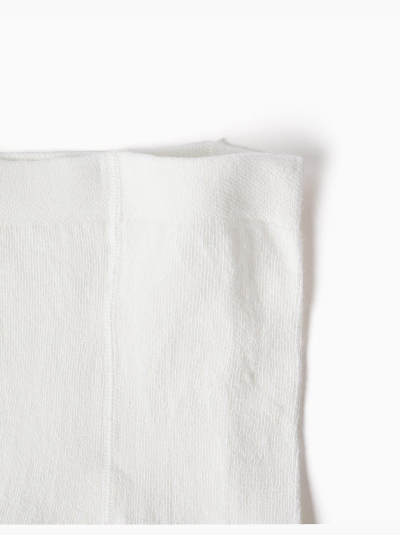 Leotardos de punto con jacquard Blanco - Kiabi