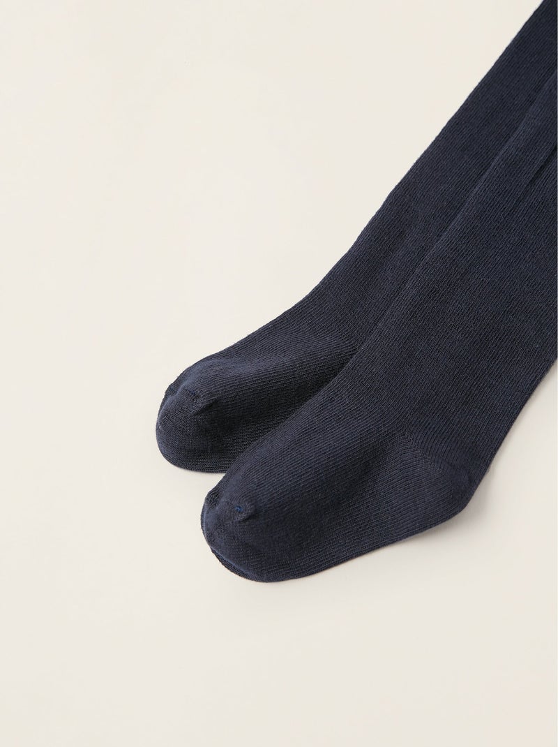 Leotardos de punto con volantes Azul oscuro - Kiabi