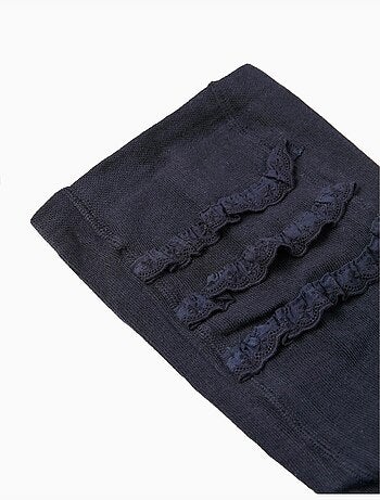 Leotardos de punto con volantes