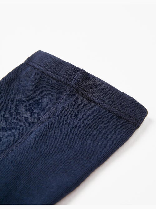 Leotardos de punto de canalé antipilling - Kiabi