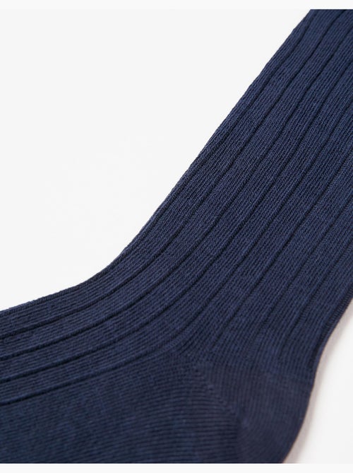 Leotardos de punto de canalé antipilling - Kiabi