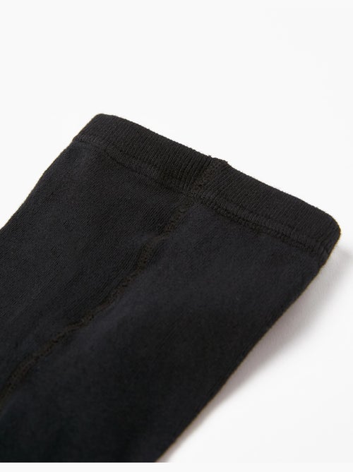 Leotardos de punto de canalé antipilling - Kiabi