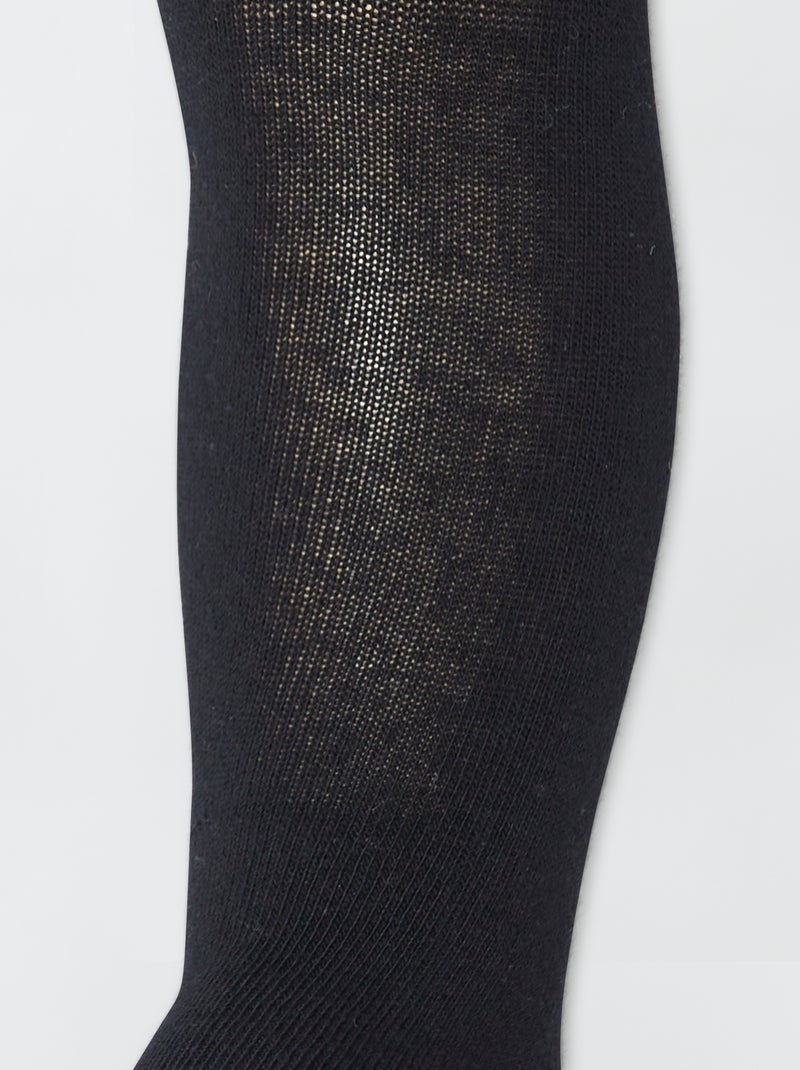 Leotardos lisos cálidos negro - Kiabi