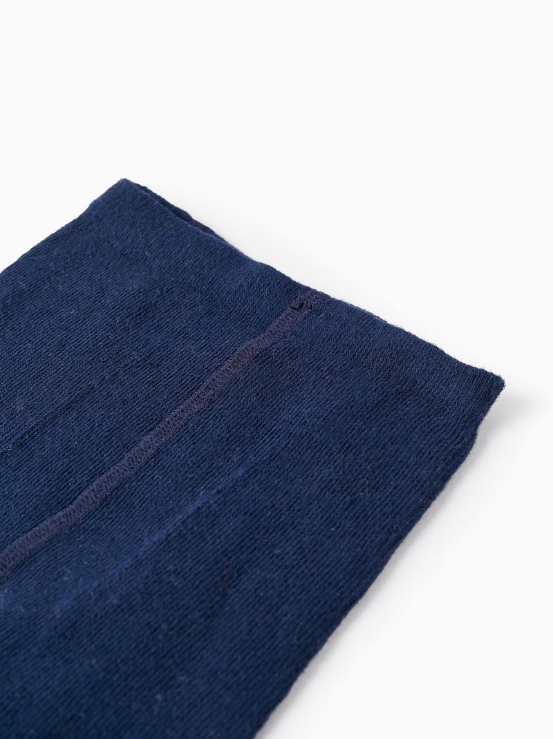 Leotardos lisos con lazo Azul oscuro - Kiabi