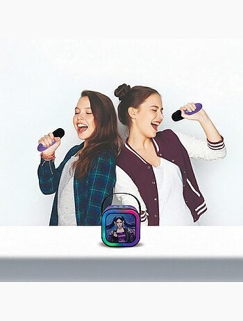 Lexibook, k-pop academy, altavoz de karaoke, 2 micrófonos, morado, btc020kpz