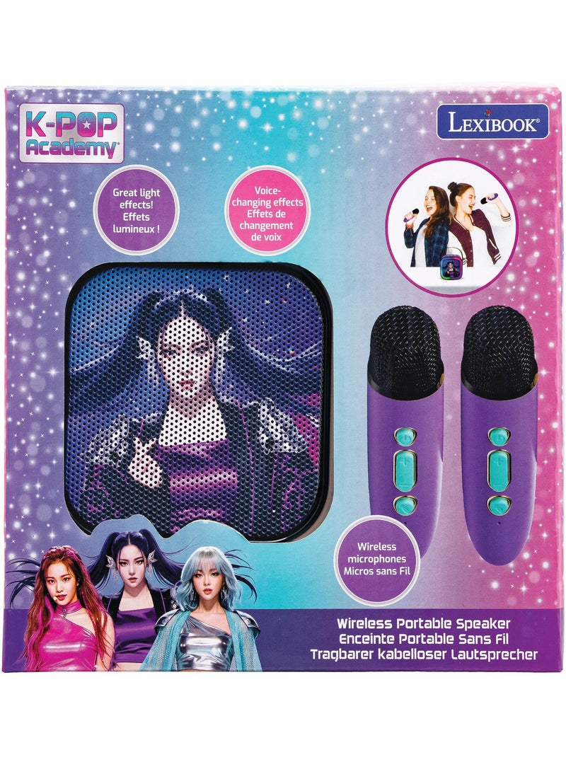Lexibook, k-pop academy, altavoz de karaoke, 2 micrófonos, morado, btc020kpz Violeta - Kiabi
