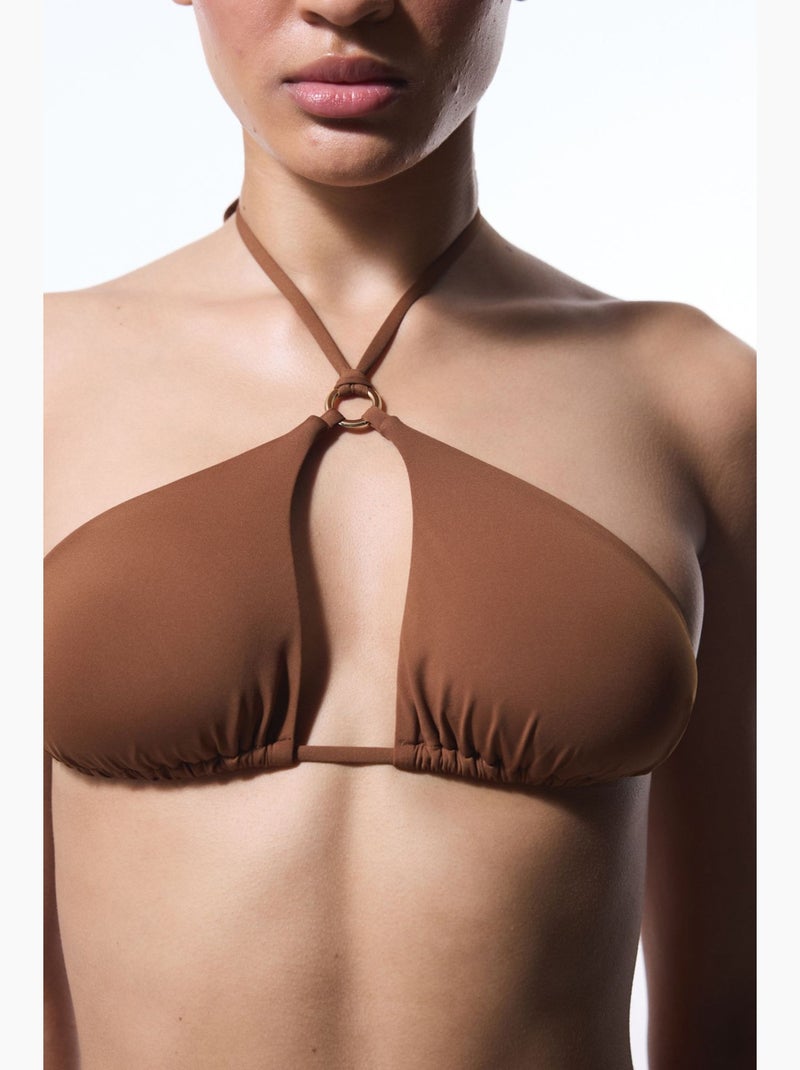 Libby top de bikini triangular penti Marrón - Kiabi