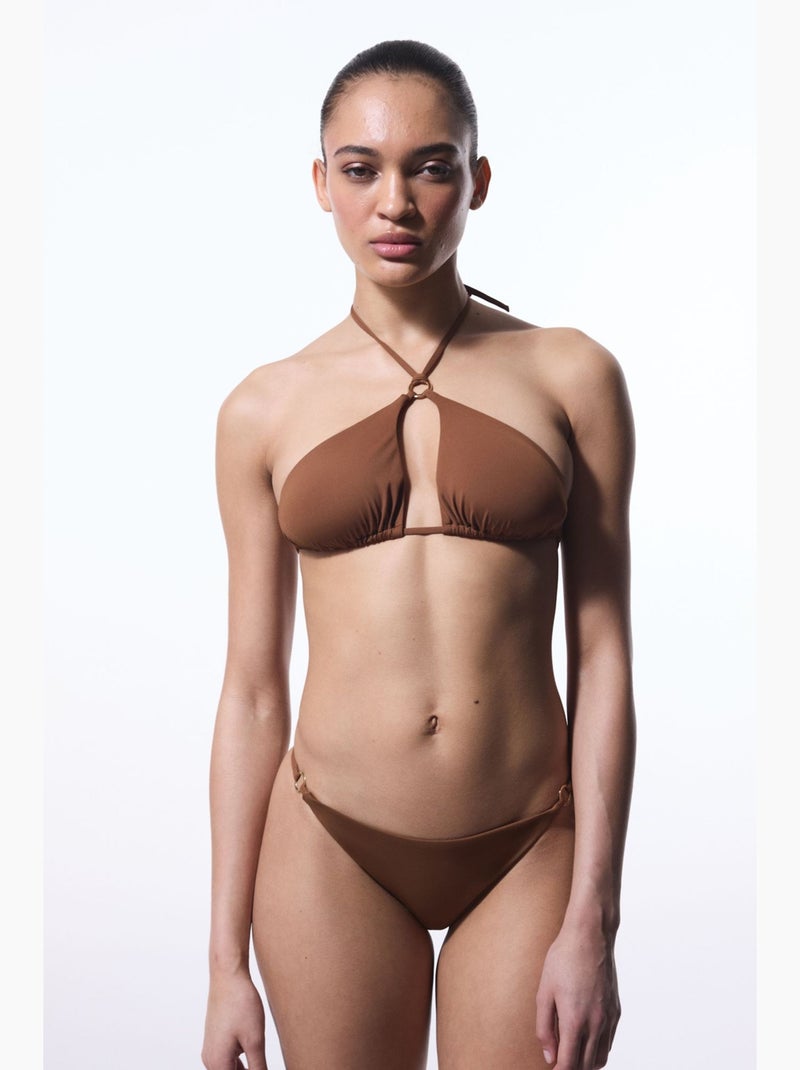 Libby top de bikini triangular penti Marrón - Kiabi