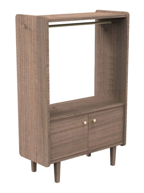 Librería de 2 puertas y 1 armario de madera con pomos - SAUTHON - Kiabi