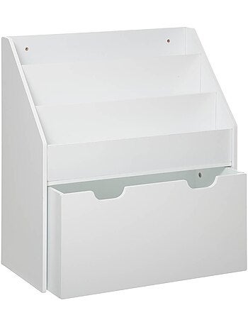 Librería infantil blanca con ruedas h70cm