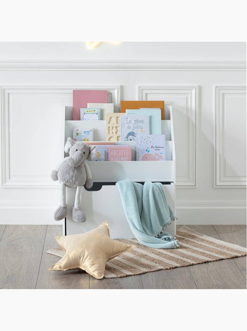 Librería infantil blanca con ruedas h70cm Blanco - Kiabi