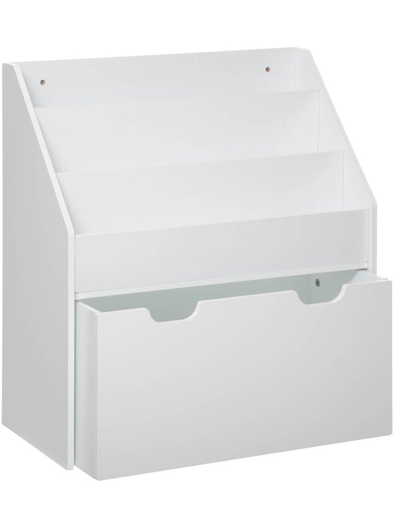 Librería infantil blanca con ruedas h70cm Blanco - Kiabi