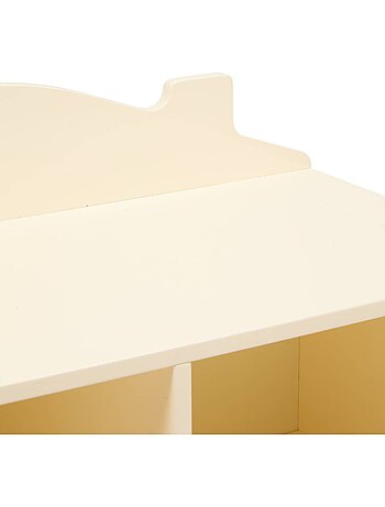 Librería infantil bouli 2 puertas 4 estuches beige 60x30x94,5 cm