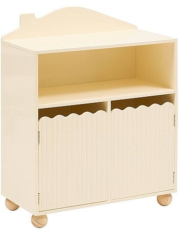Librería infantil bouli 2 puertas beige 60x30x75,5 cm