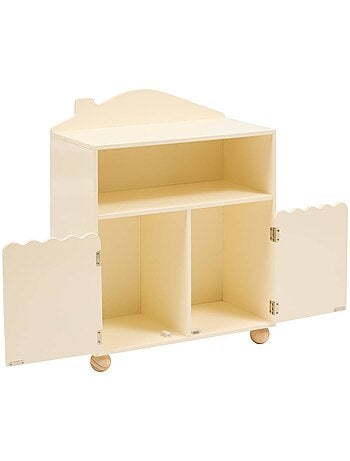 Librería infantil bouli 2 puertas beige 60x30x75,5 cm