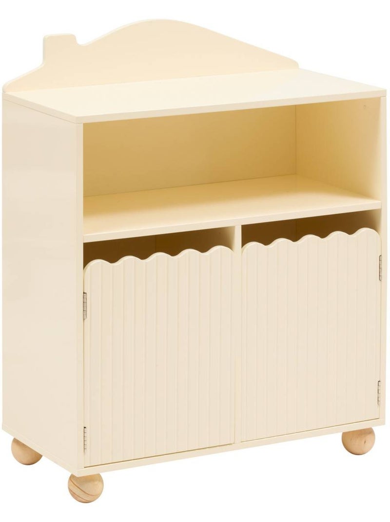 Librería infantil bouli 2 puertas beige 60x30x75,5 cm Beige - Kiabi