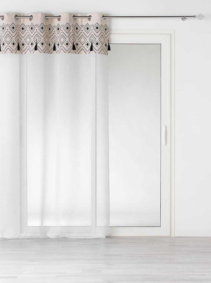 Lienzo arenado de estilo étnico Blanco - Kiabi