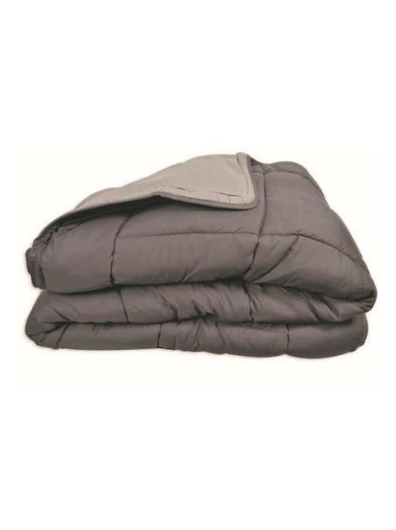 Ligero edredón reversible bicolor de microfibra de 200 g/m² Gris claro - Kiabi