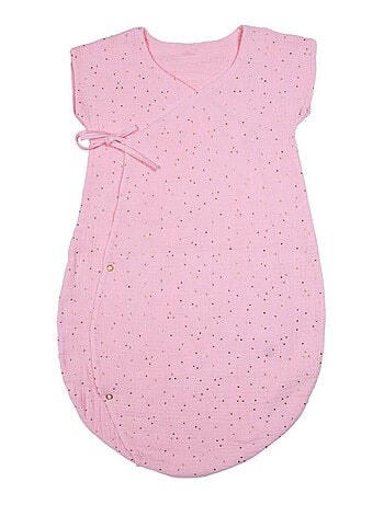 Ligero saco de dormir de verano en gasa doble de algodón lisa | SEVIRA KIDS