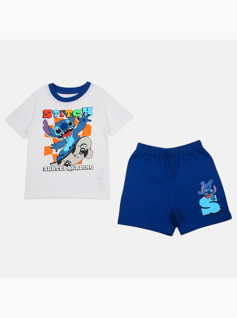 Lilo & Stitch - Conjunto camiseta y short niño Azul marino - Kiabi