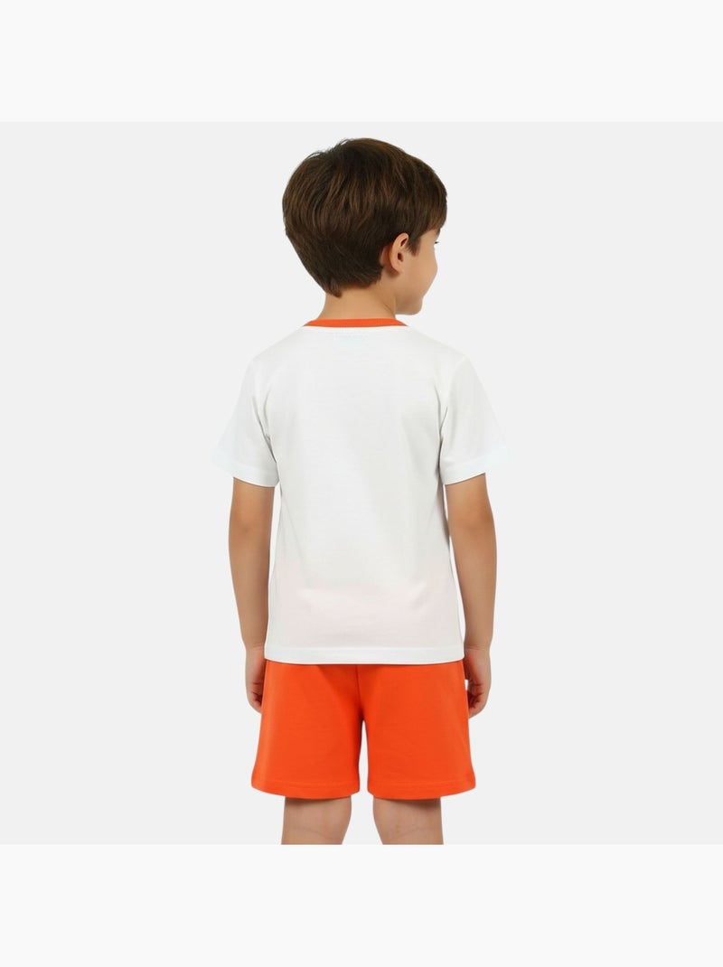 Lilo & Stitch - Conjunto camiseta y short niño Naranja - Kiabi