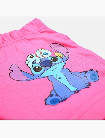 Lilo & Stitch - Conjunto niña Stitch camiseta de manga corta y pantalón corto