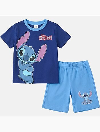 Lilo & Stitch - Conjunto niño Stitch camiseta de manga corta y pantalón corto