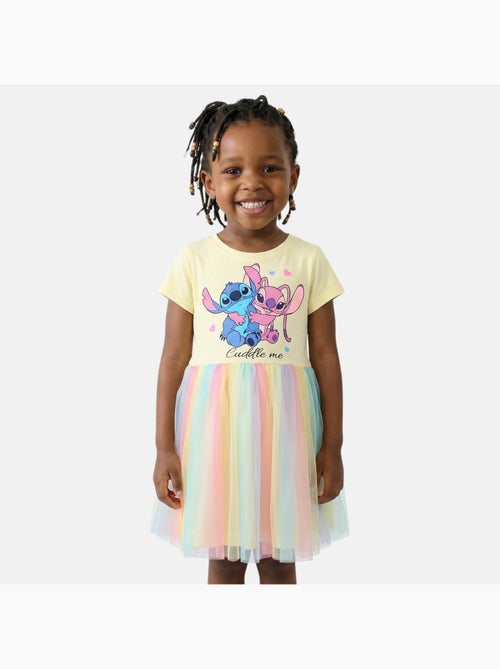 Lilo & stitch - vestido estampado de manga corta, con falda de tul - Kiabi Lilo & stitch - vestido estampado de manga corta, con falda de tul - Kiabi