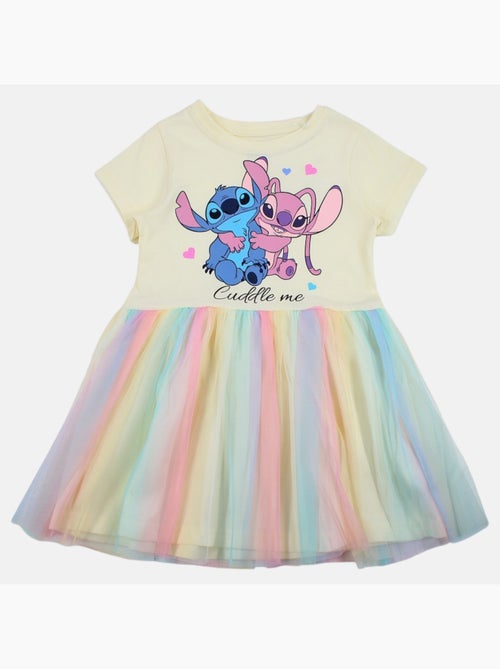 Lilo & stitch - vestido estampado de manga corta, con falda de tul - Kiabi Lilo & stitch - vestido estampado de manga corta, con falda de tul - Kiabi