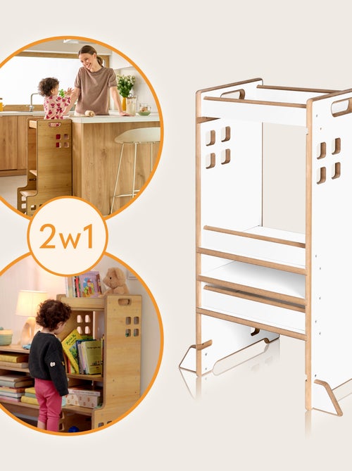 LIONELO Ayudante de Cocina - Torre Evolutiva de Observación y Aprendizaje - Montessori - Estantería - Kiabi