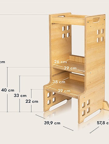LIONELO Ayudante de Cocina - Torre Evolutiva de Observación y Aprendizaje - Montessori - Estantería