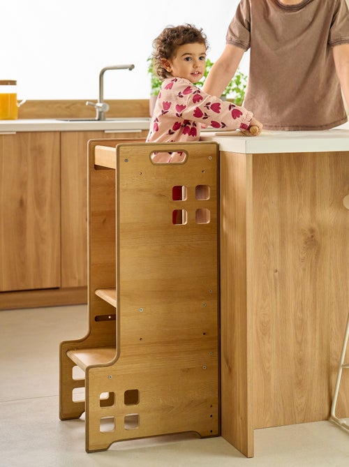LIONELO Ayudante de Cocina - Torre Evolutiva de Observación y Aprendizaje - Montessori - Estantería - Kiabi