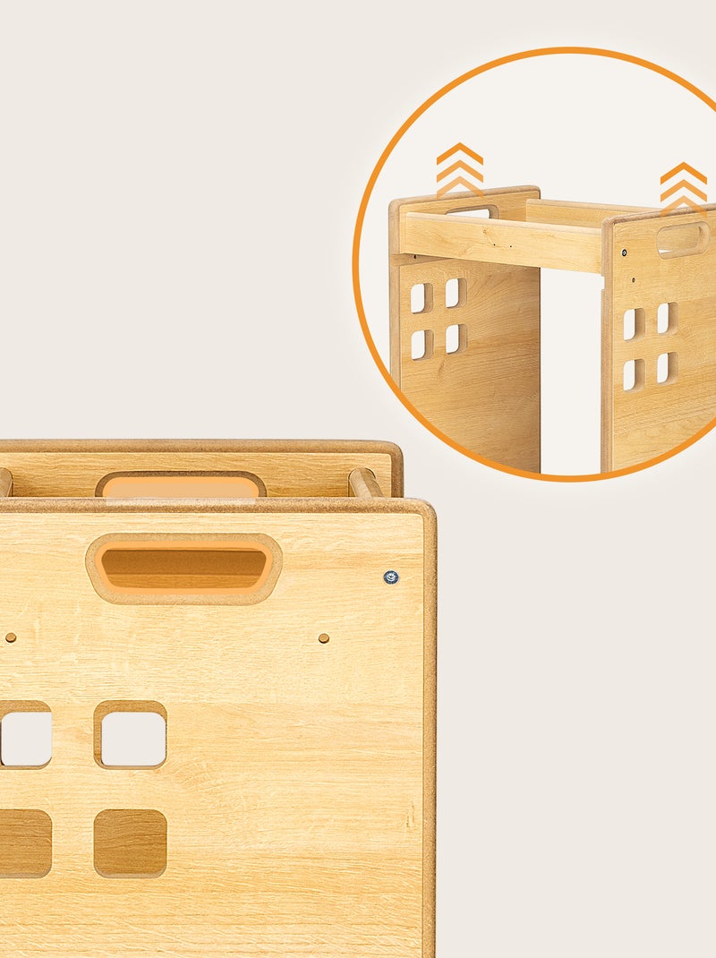 LIONELO Ayudante de Cocina - Torre Evolutiva de Observación y Aprendizaje - Montessori - Estantería Madera natural - Kiabi