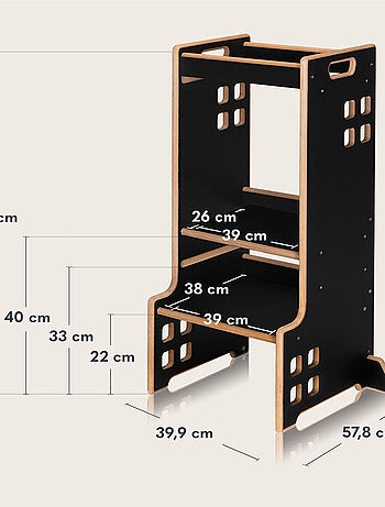 LIONELO Ayudante de Cocina - Torre Evolutiva de Observación y Aprendizaje - Montessori - Estantería