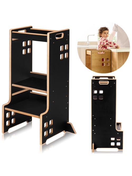 LIONELO Ayudante de Cocina - Torre Evolutiva de Observación y Aprendizaje - Montessori - Estantería - Kiabi