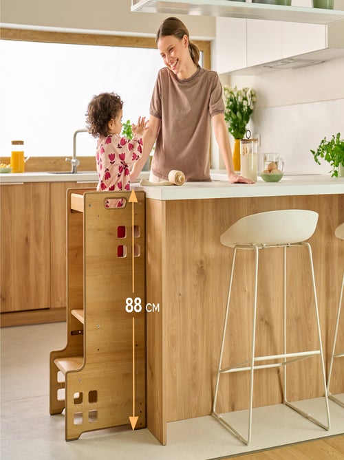 LIONELO Ayudante de Cocina - Torre Evolutiva de Observación y Aprendizaje - Montessori - Estantería - Kiabi