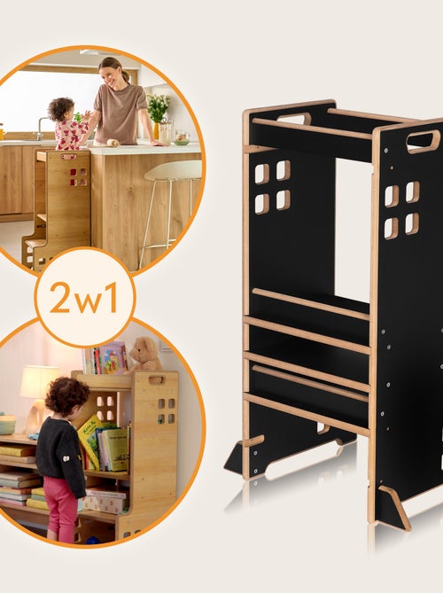 LIONELO Ayudante de Cocina - Torre Evolutiva de Observación y Aprendizaje - Montessori - Estantería - Kiabi