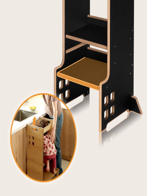 LIONELO Ayudante de Cocina - Torre Evolutiva de Observación y Aprendizaje - Montessori - Estantería - Kiabi