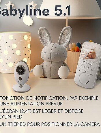 LIONELO Babyline 5.1 - Vigilabebés inalámbrico con vídeo - 2 cámaras - Comunicación bidireccional