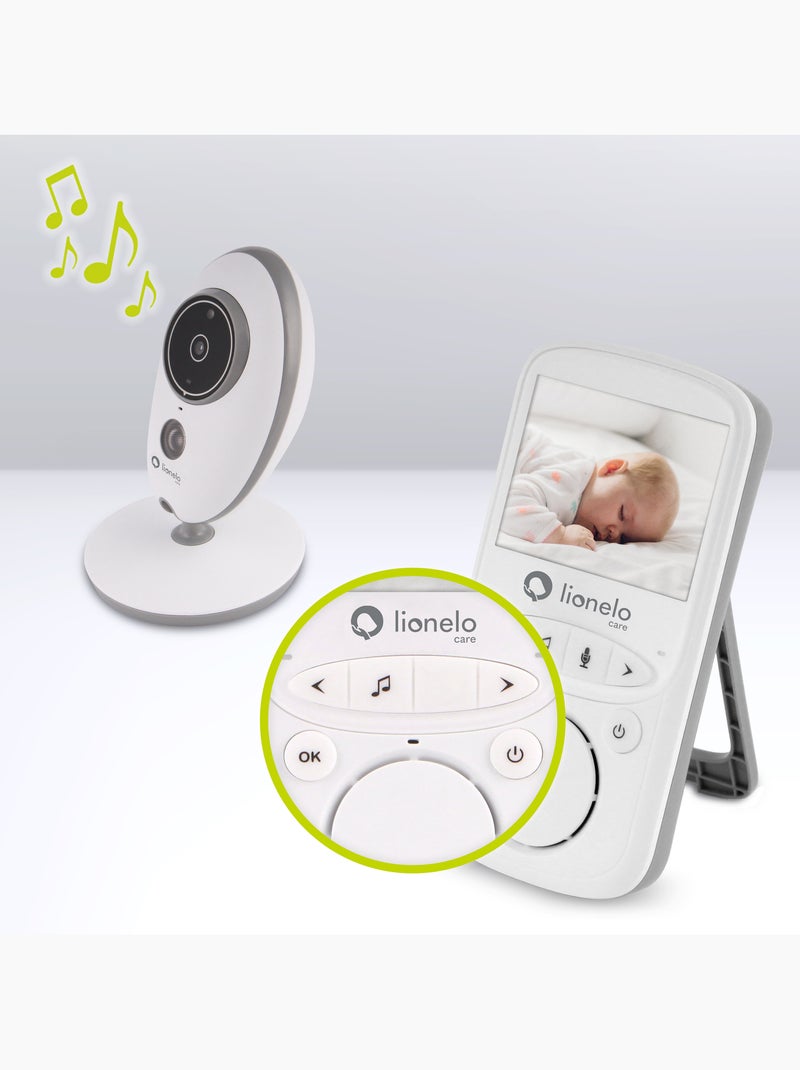 LIONELO Babyline 5.1 - Vigilabebés inalámbrico con vídeo - 2 cámaras - Comunicación bidireccional Blanco Gris - Kiabi