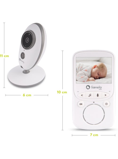 LIONELO Babyline 5.1 - Vigilabebés inalámbrico con vídeo - 2 cámaras - Comunicación bidireccional - Kiabi