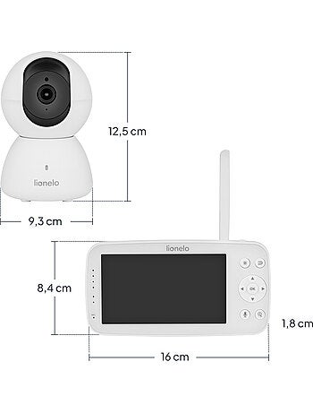LIONELO Babyline 8.4 videobabyfoon - Monitor - Mobiele app - Bereik 300 m - Huilherkenning
