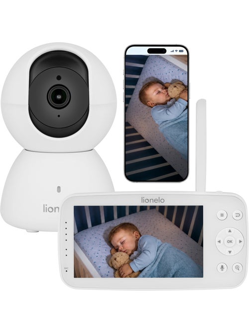 LIONELO Babyline 8.4 videobabyfoon - Monitor - Mobiele app - Bereik 300 m - Huilherkenning - Kiabi LIONELO Babyline 8.4 videobabyfoon - Monitor - Mobiele app - Bereik 300 m - Huilherkenning - Kiabi