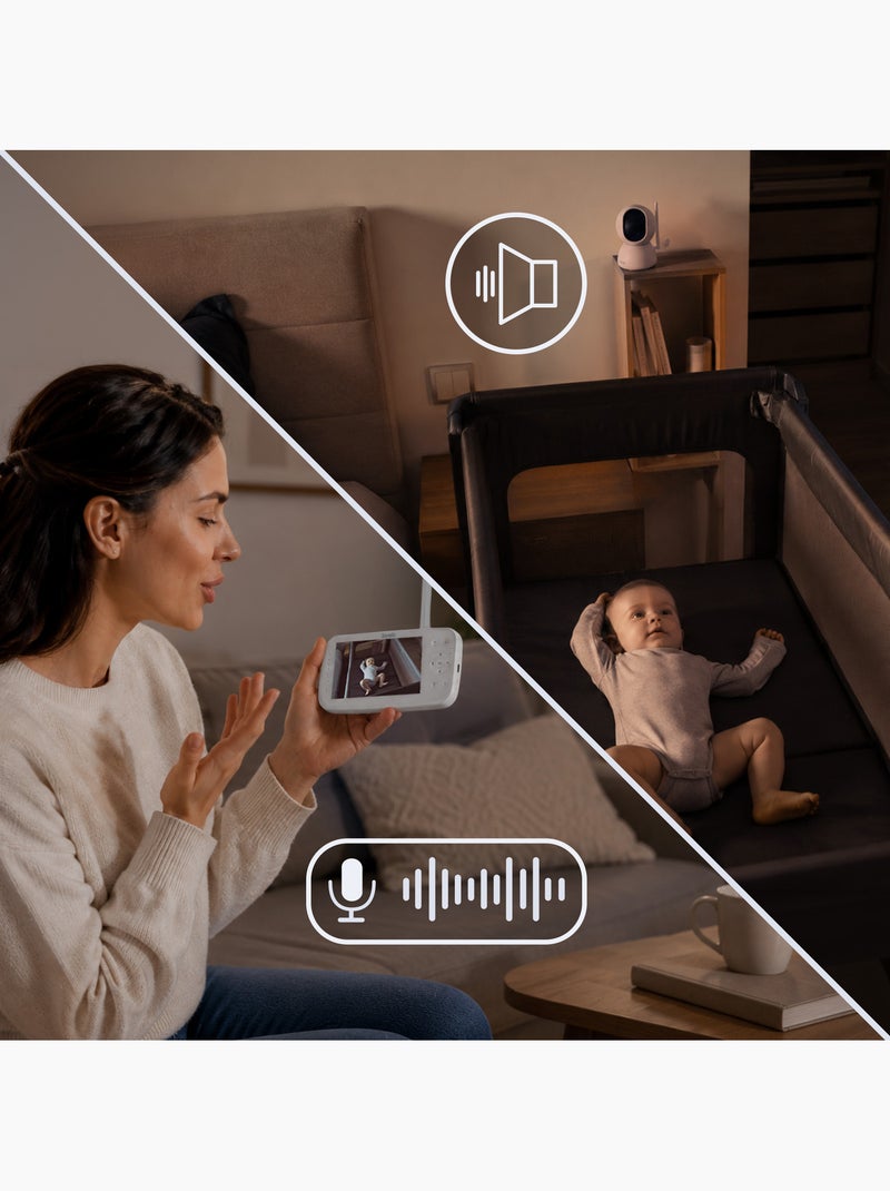 LIONELO Babyline 8.4 videobabyfoon - Monitor - Mobiele app - Bereik 300 m - Huilherkenning Blanco - Kiabi