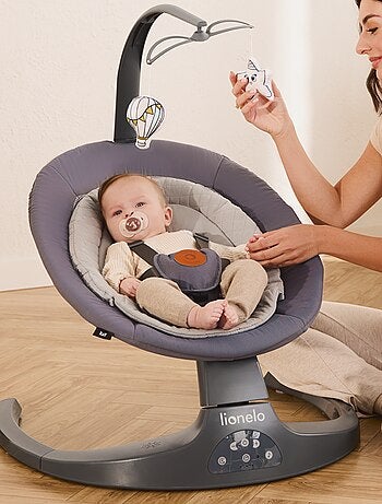 LIONELO Ralf - Hamaca y columpio eléctrico para bebé - Control remoto - 5 velocidades