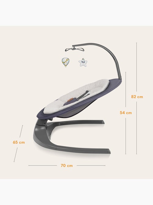 LIONELO Ralf - Hamaca y columpio eléctrico para bebé - Control remoto - 5 velocidades - Kiabi