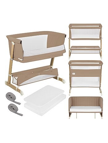 LIONELO Thomi Plus Cama 5 en 1 - Cuna colecho - Moisés - Parque infantil - Sofá cama - Hasta 100 kg