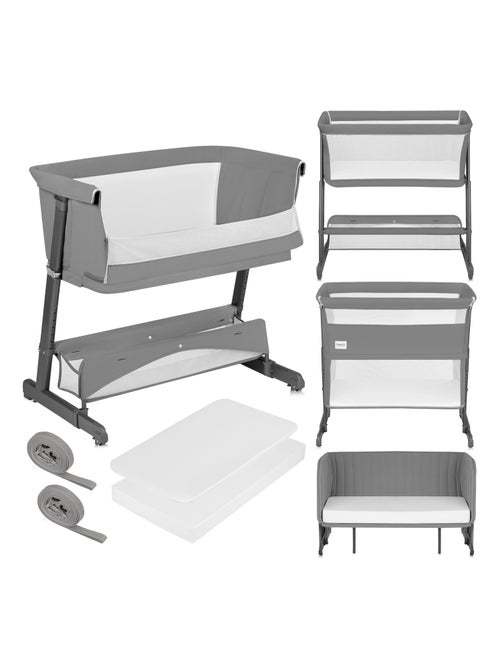 LIONELO Thomi Plus Cama 5 en 1 - Cuna colecho - Moisés - Parque infantil - Sofá cama - Hasta 100 kg - Kiabi