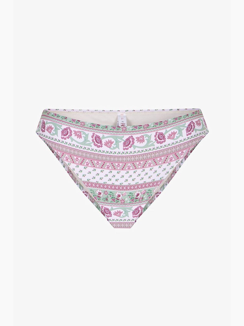 Liriane braguita de bikini floral de tiro medio penti Blanco Rosa - Kiabi